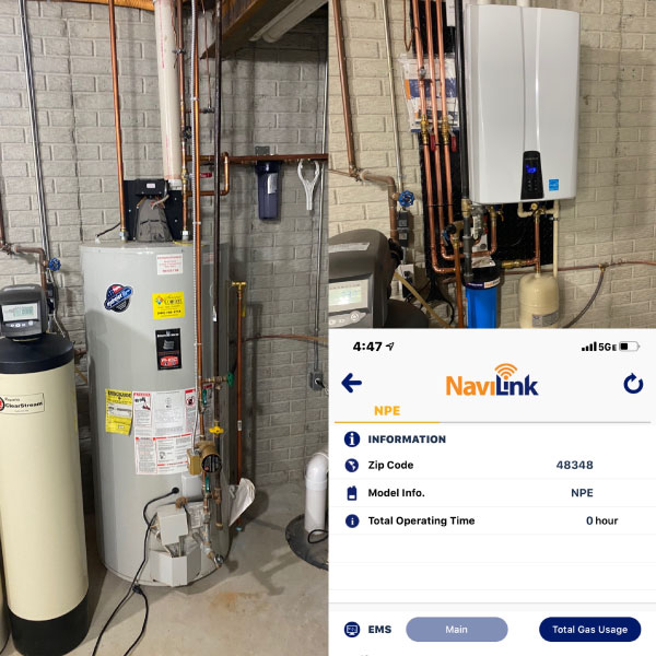 Navien tankless water heater installation - Before and After Navien tankless water heater installation - Before and After